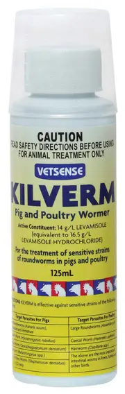 Vetsense KILVERM Poultry Bird Wormer for Chickens - 125ml