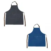 Denim Adjustable Apron Pocket Baking Cooking Oil Resistant Kitchen Chefs Bib
