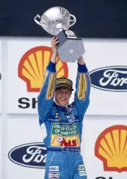 Michael Schumacher 1994 Brazilian Grand Prix Win For Benetton Old Photo