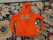 Nike Big Boys Therma-fit Graphic Orange Camo Training Hoodie Size Small