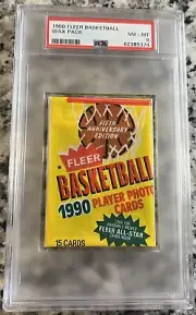 1990 Fleer Basketball Wax Pack PSA 8 NM-MT Michael Jordan 5th Year