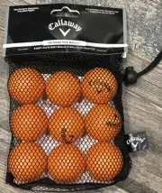 New Callaway HX Soft-Flite Practice Golf Balls (9 Pack) with Mesh Carrying Bag