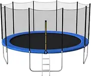 fitnessLAB Trampoline Round Outdoor Playground Trampolines | Rebounder Trampolines, Kids Bouncing Trampoline with Enclosure Net