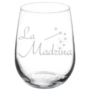 La Madrina Christening Baptism Godmother Stemmed / Stemless Wine Glass