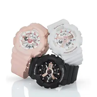 【CASIO 卡西歐】Baby-G 粉紅金手錶(BA-110RG-1A)