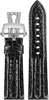 [SKXMOD] 23mm crocodile Watch Strap Watchband For Blancpain 5000 5015 Fathoms Watch Black Blue Soft Strap Folding Buckle