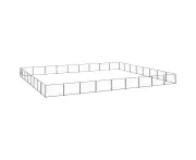 vidaXL Dog Kennel Black 72 m² Steel
