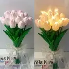 Light Atmosphere lamp Artificial Tulips Table Lamp Night Light Tulips Flowers