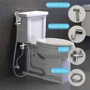 Handheld Toilet Bidet Sprayer Set Stainless Steel Hand Bidet faucet Sprayer Guns Bathroom Hand Sprayer Shower Head Self Cleaning 3pcs set