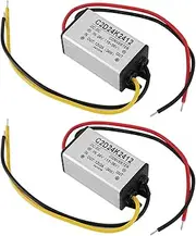 2 Pcs Dc 24V to 12V 2A 24W Voltage Converter, Step Converter Voltage Reducer, IP68 Waterproofing, Voltage Regulator Converter, for Auto Car Boat Solar LED