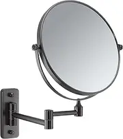 Gedy Gaia Gun Metal Wall Magnifying Mirror