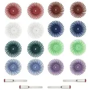 16PCS Abrasive Brush Wheel Radial Bristle Disc Mixed Buffing Wheel Brushes3004