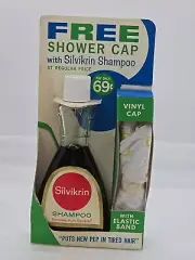 Vintage 1960's Silvikrin Shampoo w/Free Shower Cap by Beecham Products, Inc.