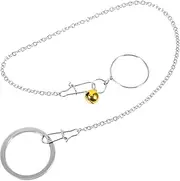 DOITOOL Parrot Training Necklace Bird Chain Stainless Steel Parrot Collar Bird Neck Collar Parakeet Leash