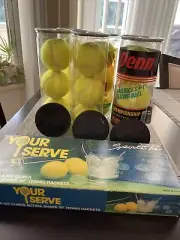 4 Penn & 2 Wilson Championship Felt Tennis Balls And A Tennis Ice Cube Maker.