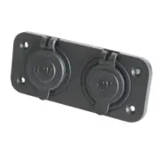Powertech Heavy-Duty Accessory Twin Cig Cigarette Socket Dual Flush Mount 12V