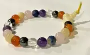 Chakra Power Bead Bracelet~ Clear Quartz ~ Amethyst ~ Sodalite ~ Rose Quartz