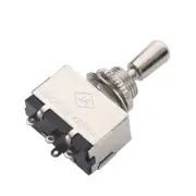 Metal Electric Guitar 3 Way Box Toggle Switch For Les Paul With Brass Tip Chrome