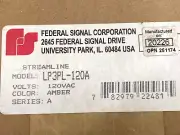 FEDERAL SIGNAL LP3PL-120A Amber 120 Volt- NEW IN BOX