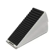 Spring Loaded Large Door Stopper Non-Slip Design Wear Resistant Anti-collision Heavy-Duty Door Stop Wedge silver