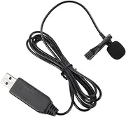 Angoily Omnidirectional Clip Microphone for Computer USB Lavalier Mic for Meetings Video Chats Live Broadcasts and Vlogs Compatible with Windows and