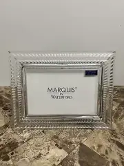 Marquis By Waterford Double Wedge Picture Frame, Silver/White, Size 4' x 6'