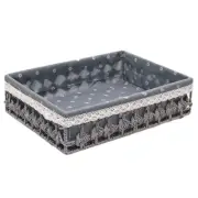 Rattan Storage Baskets Woven Basket Fruit Bread Snack Storage Tray Picnic7862