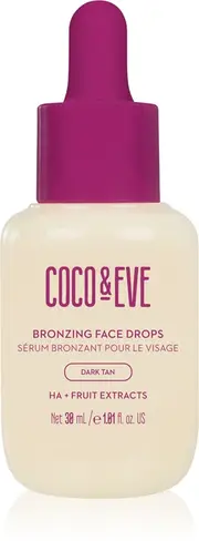 Coco & Eve Sunny Honey Self Tanning Face Drops Dark Tan (New) 30ml