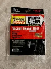 Circuit City Micro Clean Vacuum Cleaner Bags Sharp Type PU-2