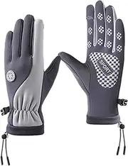 [TRMFUSA] Gloves Winter, Touch Screen Gloves with Thermal Soft Lining - Anti-Slip, Adjustable Cuffs Winter Gloves for Women and Men Cold Weather (Dark Gray)