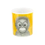 LMD Dots By Donna Ollie The Orangutan Glass Candle 45hr Home Decor Yellow