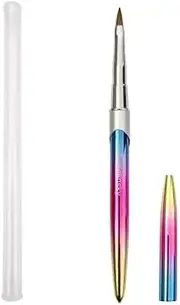 Kolinsky Acrylic Nail Art Brush Manicure Powder Professional Tools Size #2-18 Gradient Metal Handle Ideal for Nail Artists & Salons