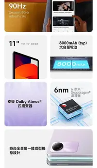 在飛比找Yahoo!奇摩拍賣優惠-台灣小米公司貨 Redmi Pad SE 128GB 99.