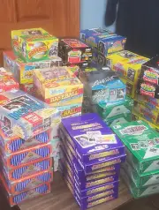 1000 Cards-Unopened Baseball Card Wax Box Packs Plus Rookie & Star Card Bonus