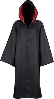Tonainy Unisex Adult Hooded Robe Cloak Knight Costume Mask Vintage Tunic Uniform Cape Halloween Cosplay Outfit