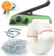 Heavy Duty Pallet Strapping Kit 3/4" x 328' with Tensioner & 50 Reusable Buckles