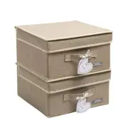 Foldable Fabric Closet Organizer Bins Box Storage - 2 Pack 12.4 X 12 X 6.7 In...