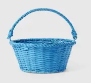 Target 12" Willow Plastic Weave Wicker Easter Basket Blue - Spritz™ Decor
