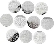 Ipetboom DIY Manicure Tools 10 Sheets Nail Stamping Plates Christmas Nail Art Templates for Women