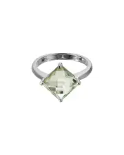 Silver 2.80 ct. tw. Prasiolite Half-Eternity Ring