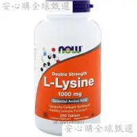 在飛比找蝦皮購物優惠-Now Foods L-Lysine 左旋賴氨酸必需1000
