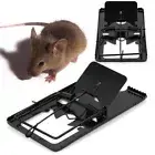 2PCS Black Mousetrap Metal Steel Mouse Traps Durable Rat Traps Pest Control