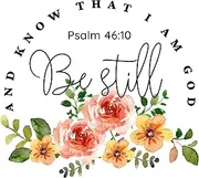 Fabric Panel 8"x8" Psalm 46:10 Scripture 100% Cotton Quilting Sewing Block SC294