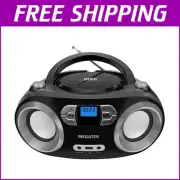 Portable CD Boombox with Bluetooth, FM Radio & USB - Stylish Audio Experience