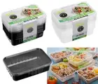 50x Takeaway Food Containers Reusable Rectangular Meal Prep Lunch Box 750ml