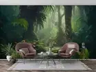 3D Forest Tree Grass Sea Floral Self-adhesive Removeable Wallpaper Wall Mural