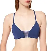 [Seafolly] Women's Active Multi Strap Adjustable Bralette Bikini Top Swimsuit, Active Blue Opal, 8