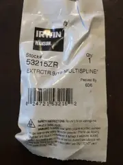 Irwin Hanson Stock No. 53215ZR Extractor 9/16" Multi-Spline NEW OLD STOCK