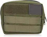 Dog Vest Bag Waterproof Hand Dog Saddle Bag Backpack Easy Install Tear ArmyGreen (Zipper Bag-Military Green)