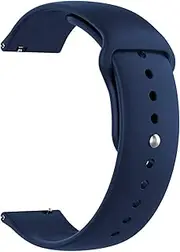 [ONE ECHELON] Quick Release Watch Band Compatible With Withings ScanWatch Horizon Silicone Replacement Smart Watch Strap with Button Lock (Blue)
